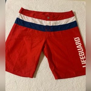 🦋Women’s Speedo Swim/Speedo Lifeguard Swim Short Red Size 8
